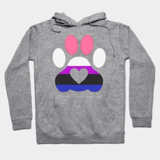 Pride Paw: Genderfluid Pride Hoodie